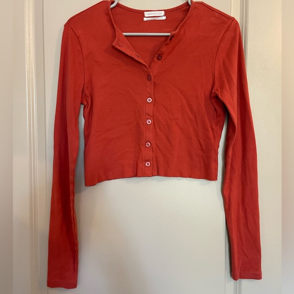 Urban Outfitters medium red cropped sweater - Picture 1 of 4
